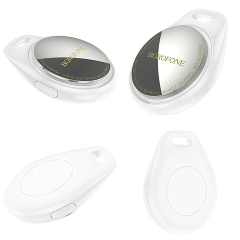 Умный брелок для поиска Borofone BC100, GPS-трекер, белый, AirTag, #6941991109867 Превью 1