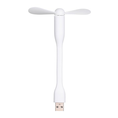 Вентилятор Mini, белый, мобильный, USB тип-A Превью 3