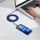 USB кабель Baseus Crystal Shine Series, 2xUSB тип-C, 200 см, 100 Вт, синий, в нейлоновой оплетке, #CAJY000703 Превью 3