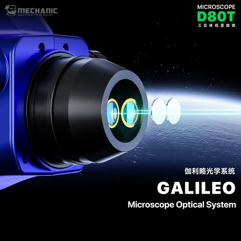 Microscopio Mechanic D80T-B5, trinocular, 8X-80X Vista previa  4
