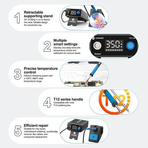 Soldering Station Sunshine T12 Ultra, (digital, 75 W) Preview 6