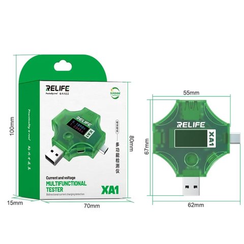 USB Tester RELIFE XA1 , (USB type-A, USB type C) Preview 1