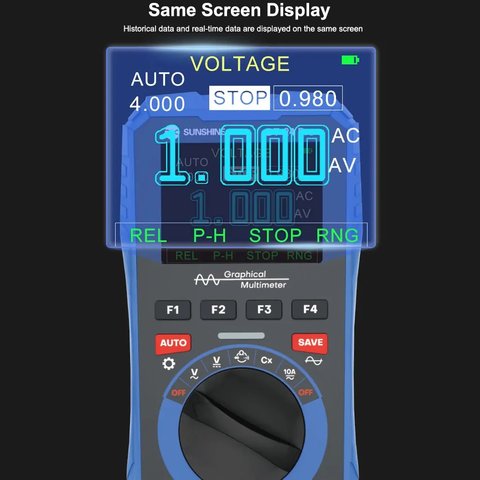 Multímetro Sunshine DT-24 Pro, digital, con osciloscopio Vista previa  6