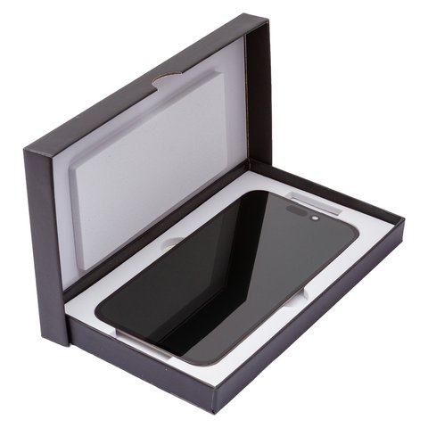 Pantalla LCD puede usarse con iPhone 15 Pro, negro, con marco, HC, sin microchip, (AMOLED), GX OEM soft, 120Hz Vista previa  2