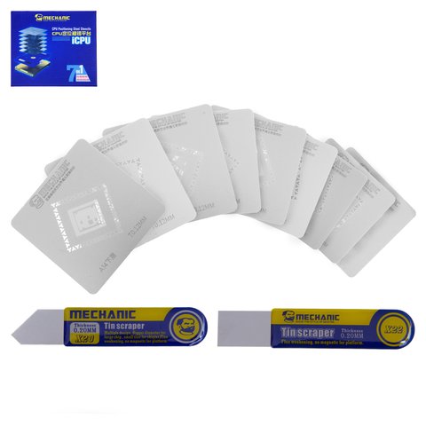 Набор для BGA-реболлинга Mechanic iCPU для iPhone, 7 in 1 (A8, A9, A10, A11, A12, A13, A14) Превью 1