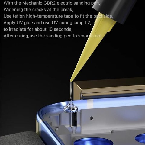 Клей Mechanic HUV-10, прозрачный, ультрафиолетовый, для ремонта трещин, для дисплейных рамок, 10 мл Превью 3