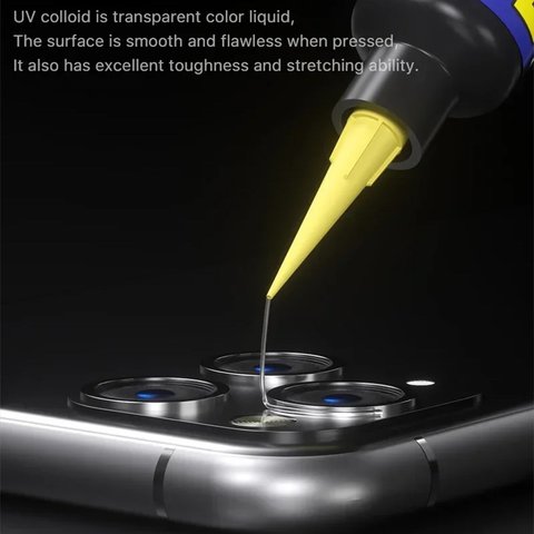 Клей Mechanic HUV-10, прозрачный, ультрафиолетовый, для ремонта трещин, для дисплейных рамок, 10 мл Превью 4