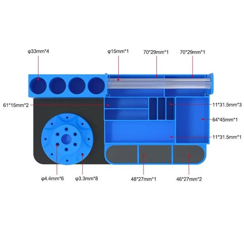 Органайзер RELIFE RL-001H, для инструментов, металл, серый, 255x143x130mm Превью 5