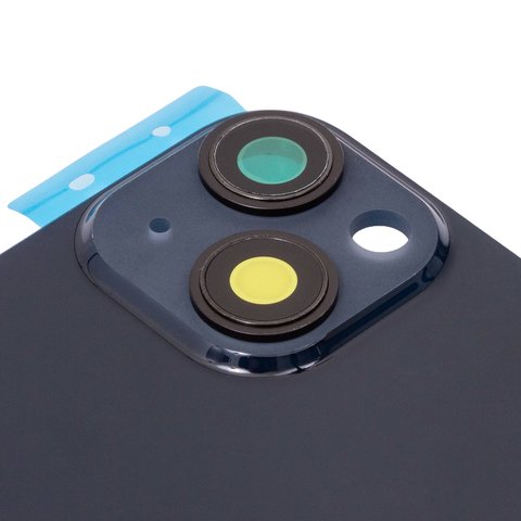 Задняя панель корпуса для iPhone 14, черная, со стеклом камеры, Original (PRC), Midnight, small hole Превью 1