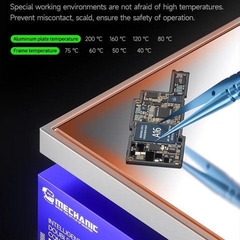 Платформа для предварительного подогрева Mechanic HT-30, для ремонта материнских плат, 30*30cm, 0-300°С, 800W Превью 4
