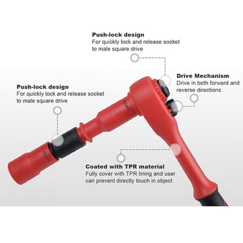Набор диэлектрического инструмента TOPTUL GZA1447 Превью 1