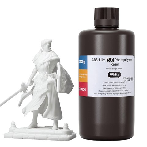 Фотополимерная смола для 3D-принтера ELEGOO ABS-образная 3.0, White, 1 кг Превью 2